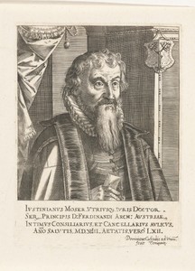 Portret van de jurist Justinianus Moser