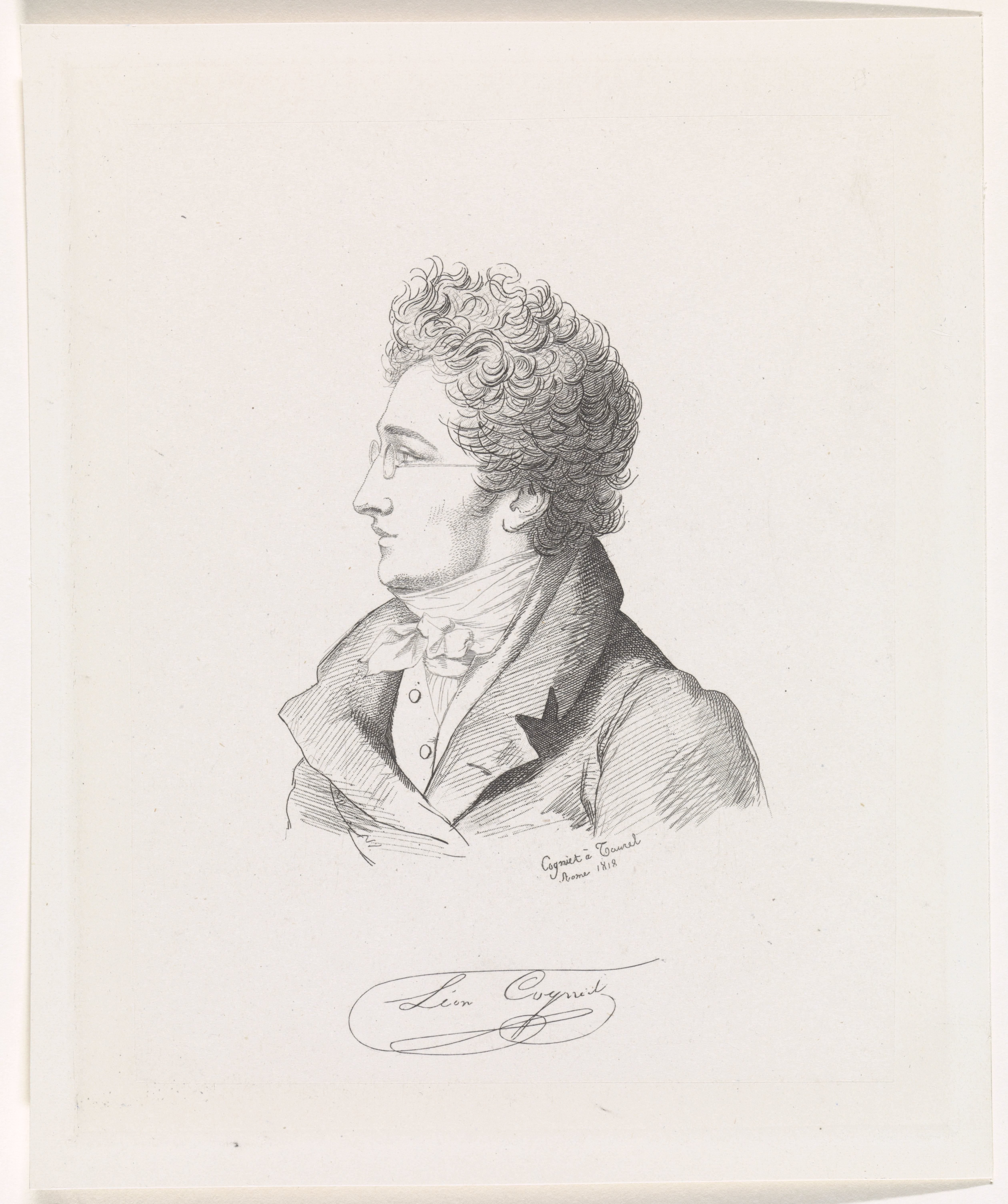 Portret van de kunstenaar Léon Cogniet by Edouard Taurel