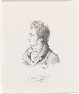 Portret van de kunstenaar Léon Cogniet
