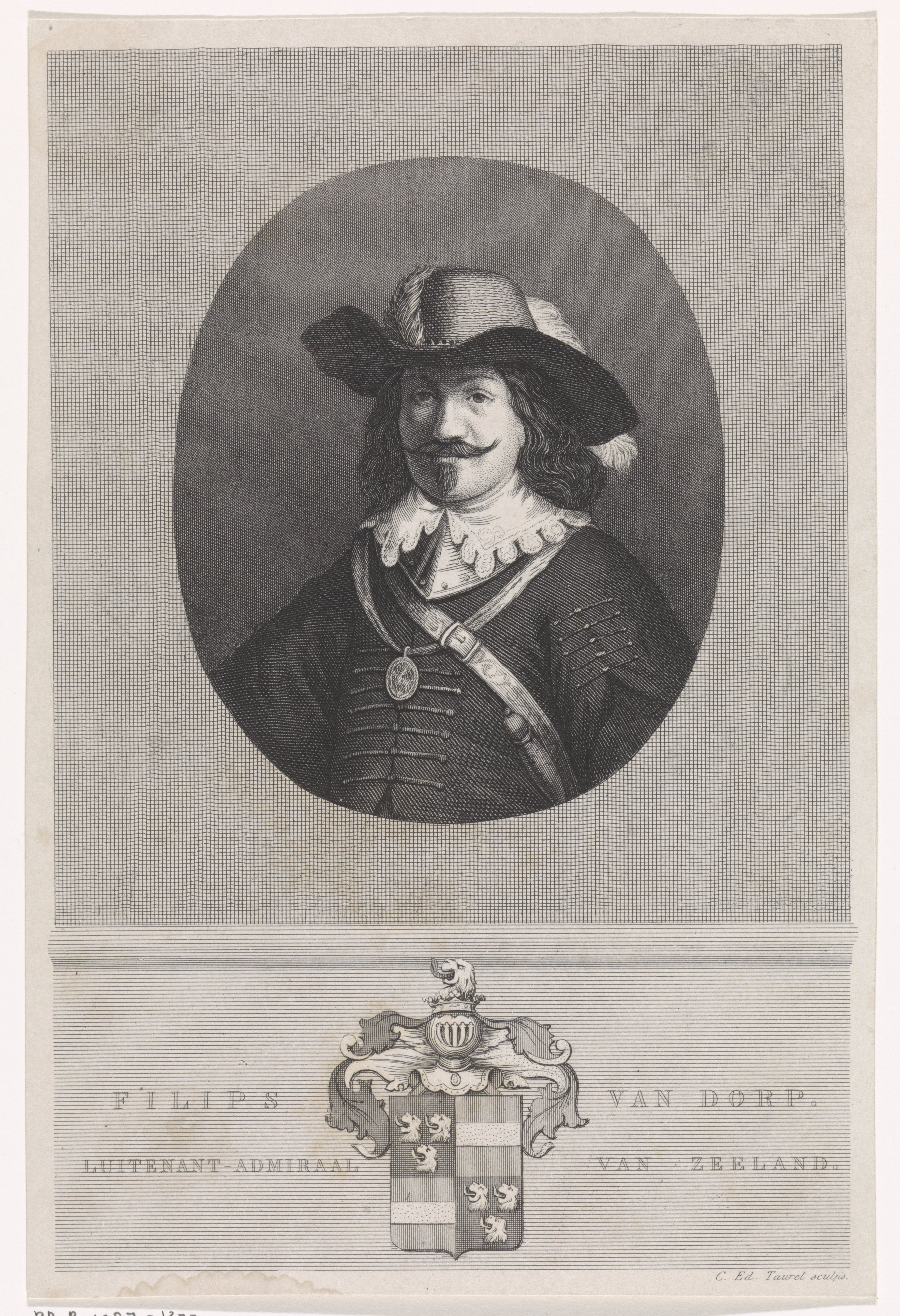 Portret van de luitenant-admiraal Philips van Dorp by Edouard Taurel