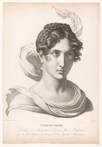Portret van de muze Terpsichore