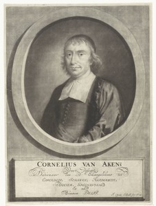 Portret van de predikant Cornelius van Aken