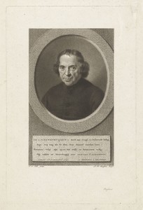 Portret van de predikant Jan Nieuwenhuyzen