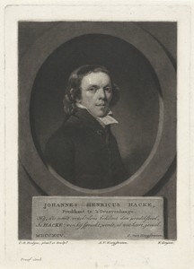 Portret van de predikant Johannes Henricus Hacke
