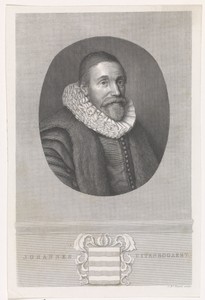 Portret van de predikant Johannes Wtenbogaert