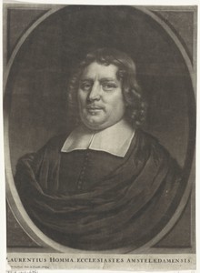 Portret van de predikant Laurentius Homma
