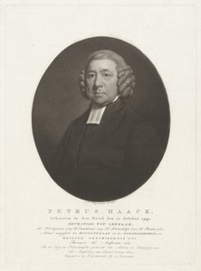 Portret van de predikant Petrus Haack