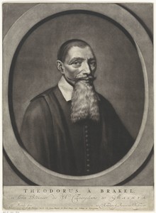 Portret van de predikant Theodorus a Brakel