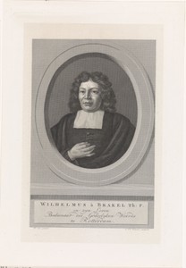 Portret van de predikant Willem van Brakel