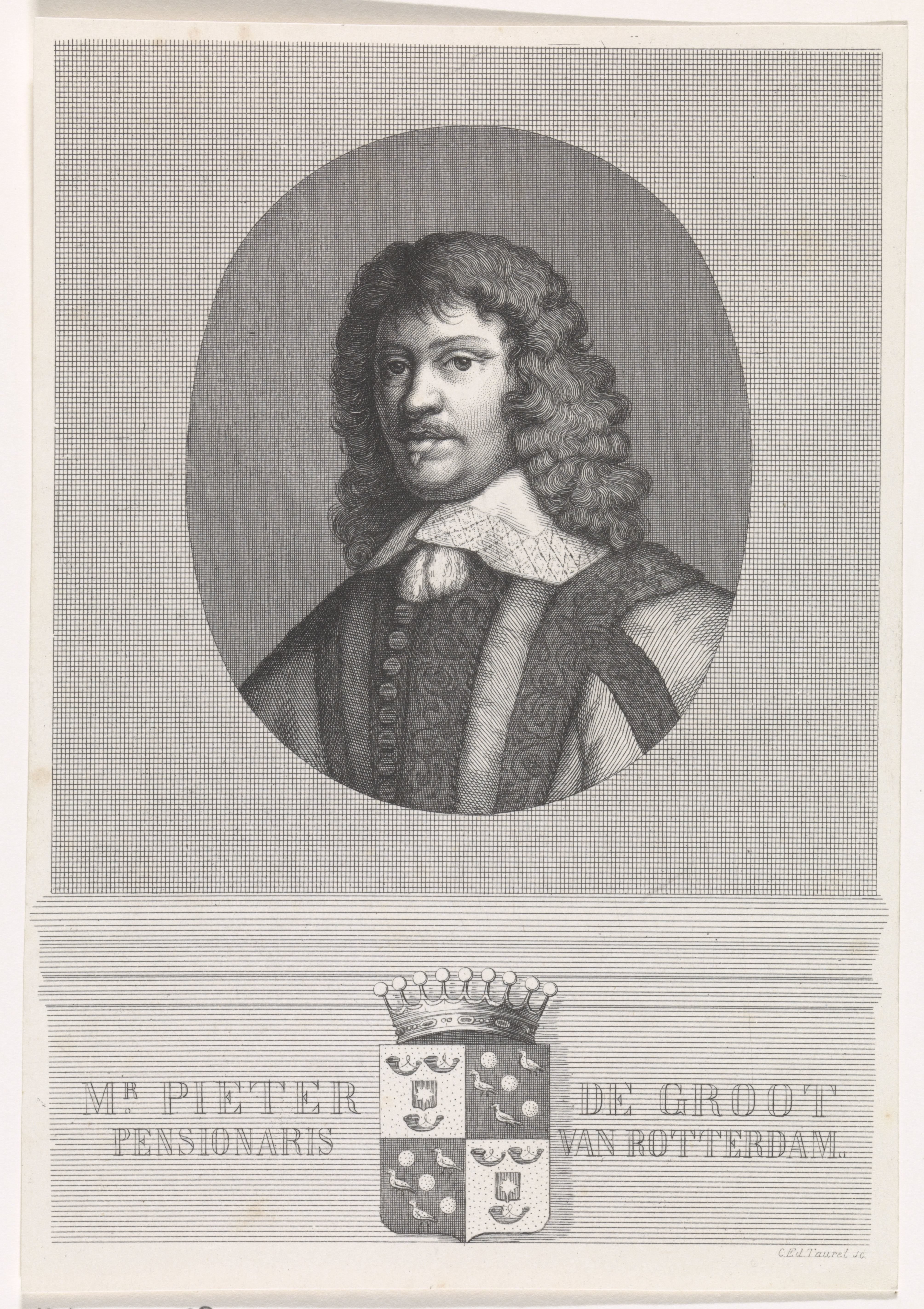 Portret van de rechtsgeleerde Pieter de Groot by Edouard Taurel
