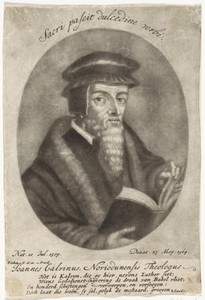 Portret van de reformator Johannes Calvijn
