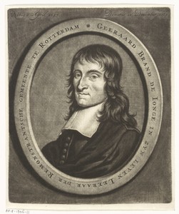 Portret van de remonstrantse predikant Gerard Brand de Jonge