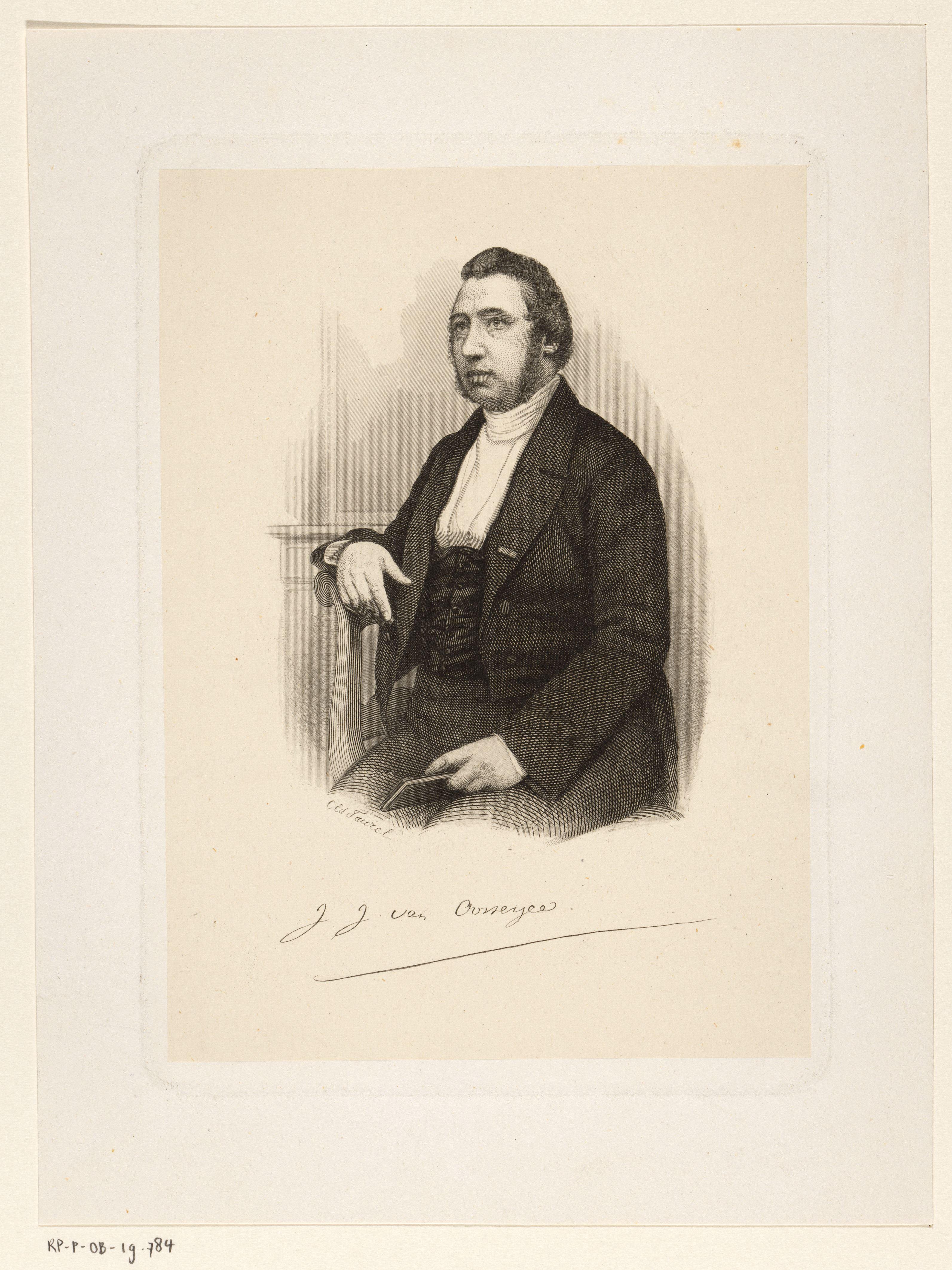 Portret van de Rotterdamse predikant Johannes Jacobus van Oosterzee by Edouard Taurel
