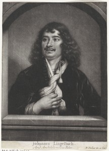 Portret van de schilder Johannes Lingelbach