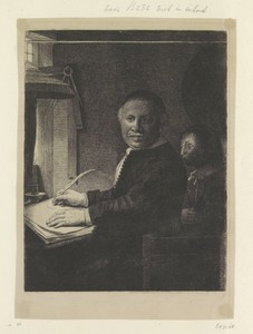 Portret van de schrijfmeester Lieven Willemsz. van Coppenol: kleine plaat