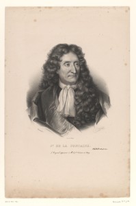 Portret van de schrijver en dichter Jean de La Fontaine