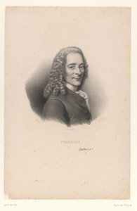 Portret van de schrijver en filosoof Voltaire