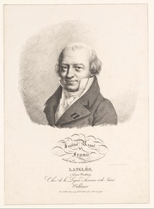 Portret van de schrijver Louis-Mathieu Langlès