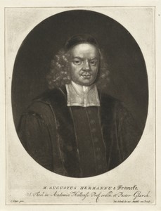 Portret van de theoloog en pedagoog August Hermann Francke