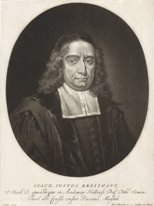 Portret van de theoloog Joachim Justus Breithaupt