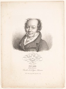 Portret van de toneelschrijver Louis-Benoît Picard