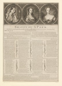 Portret van de zussen Elizabeth Gunning, Maria Coventry en Catherine Travis