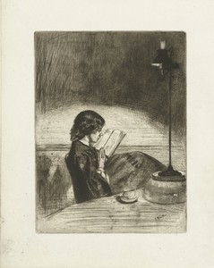 Portret van Deborah Delano lezend