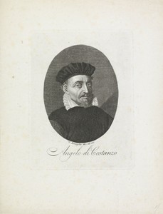 Portret van dichter en historicus Angelo di Costanzo