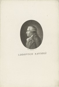 Portret van dichter en historicus Ludovico Savioli