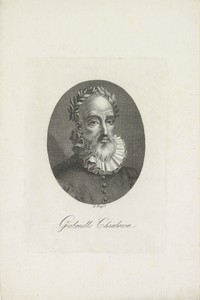 Portret van dichter Gabriello Chiabrera