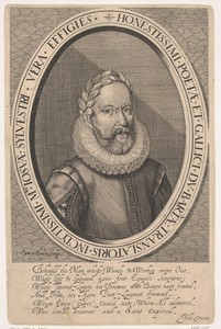 Portret van dichter Joshua Sylvester