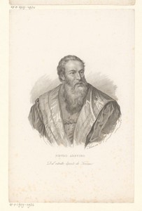 Portret van dichter Pietro Aretino