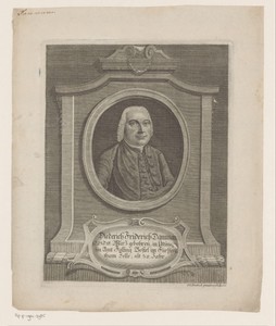 Portret van Diederich Friderich Damman op 52-jarige leeftijd