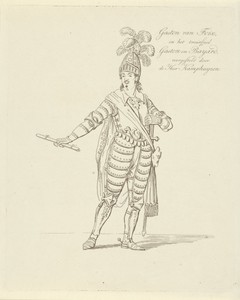 Portret van Dirk Kamphuijzen als Gaston van Foix