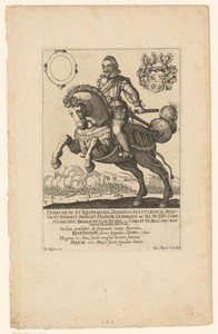 Portret van Dodo von Knyphausen zu Innhausen te paard