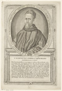 Portret van Domingo Andrea Borghesi, 80ste Minister Generaal van de franciscaner orde
