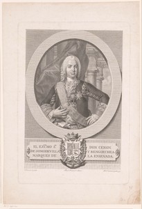 Portret van Don Zenón de Somodevilla y Bengoechea, markies van Ensenada