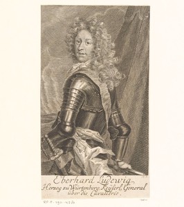 Portret van Eberhard IV Ludwig von Württemberg