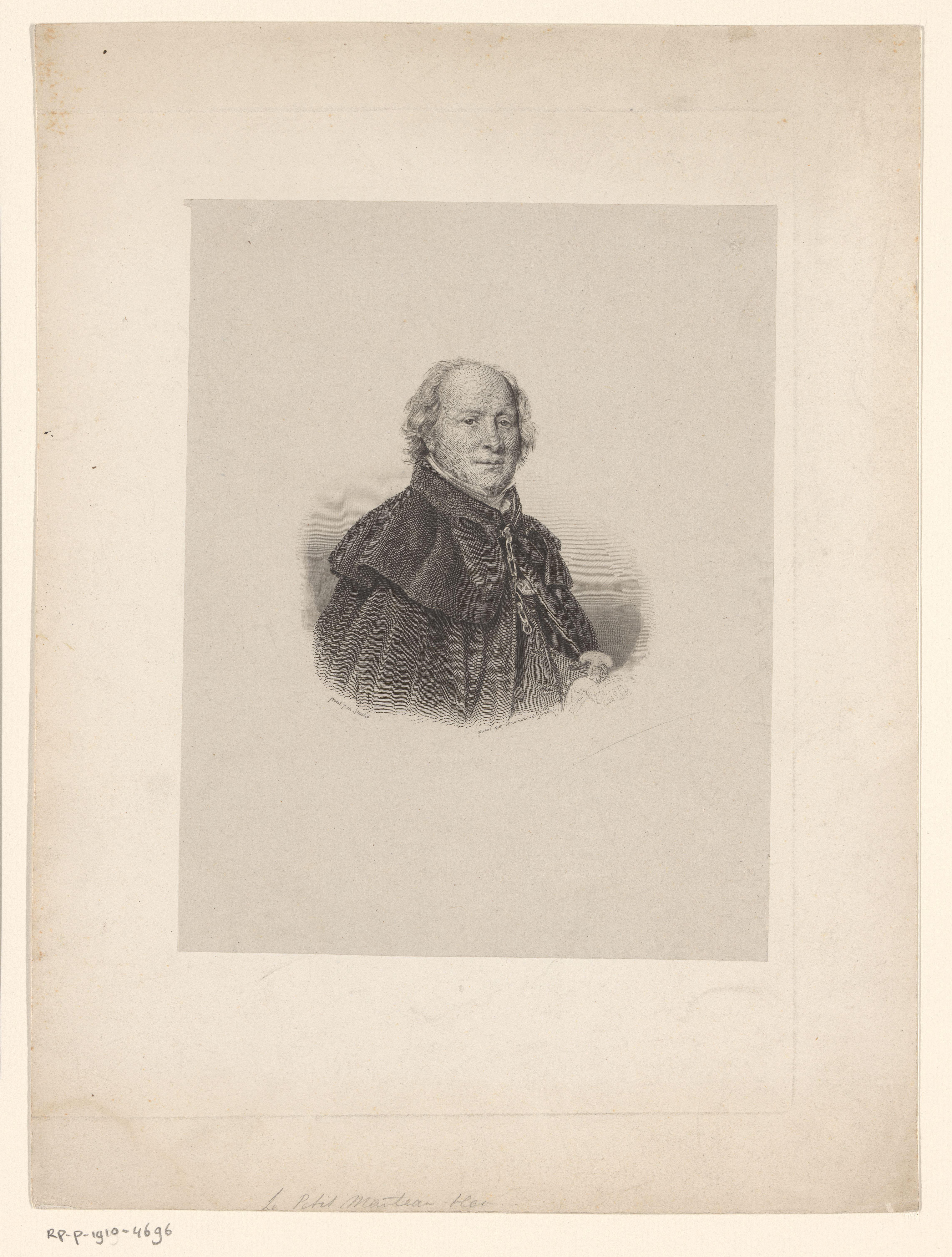 Portret van Edmé Champion by Abraham Bouvier