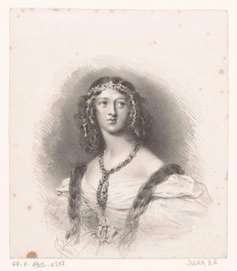 Portret van een dame met lange vlechten