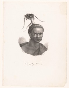 Portret van een inwoner van Ombay in Indonesië