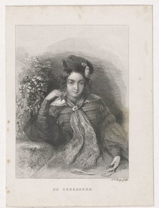 Portret van een jonge onbekende vrouw