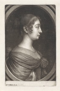 Portret van een jonge vrouw, in profiel