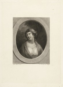 Portret van een jonge vrouw met haarband