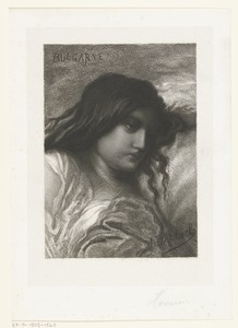 Portret van een jonge vrouw met lang donker haar
