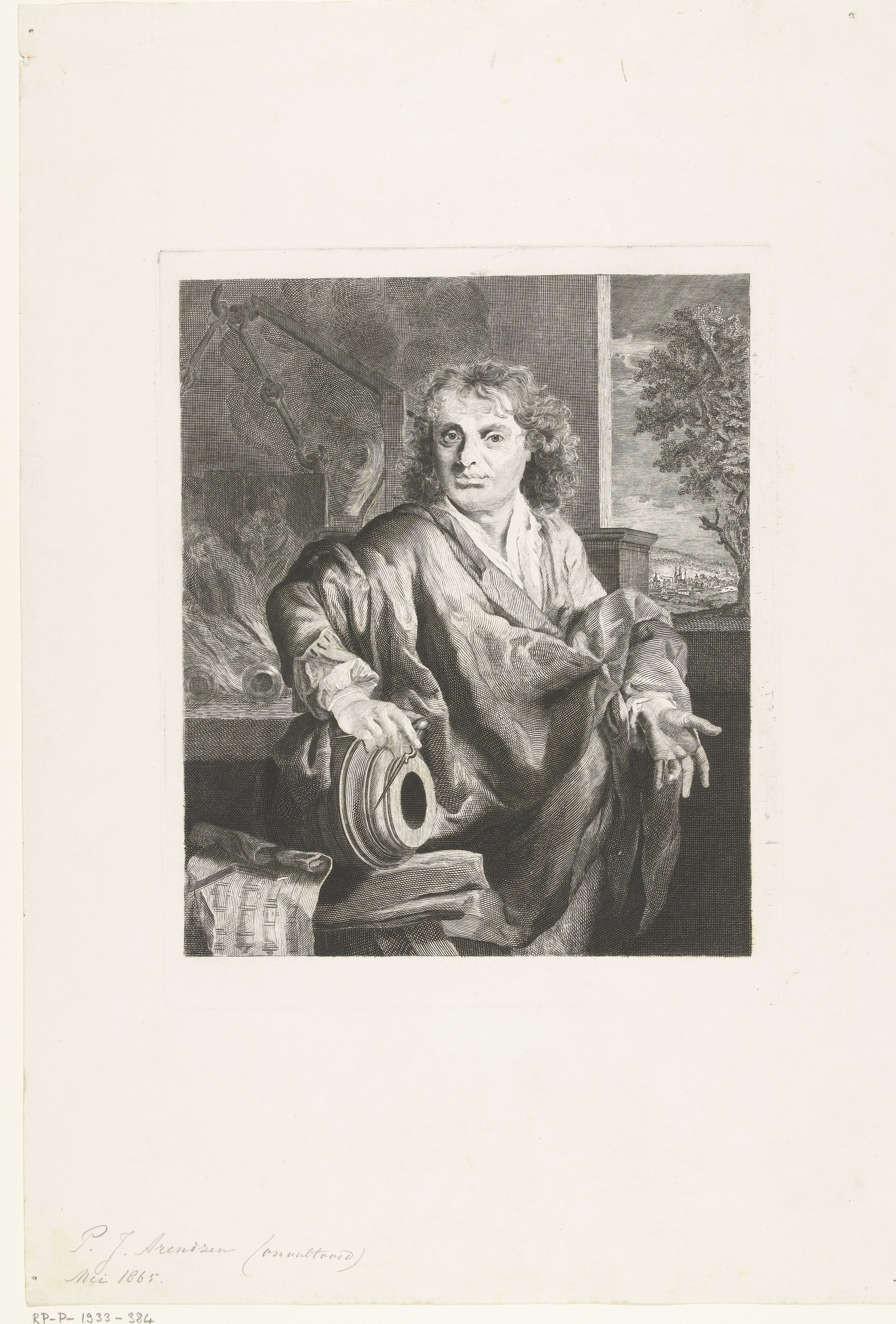 Portret van een kanongieter by Petrus Johannes Arendzen