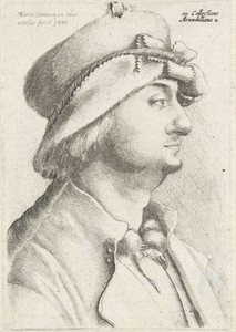 Portret van een man met een vilten hoed