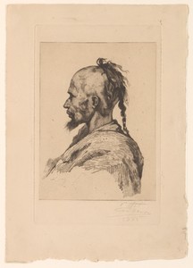 Portret van een onbekende Arabische man, en profil