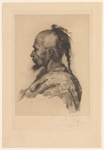 Portret van een onbekende Arabische man, en profil