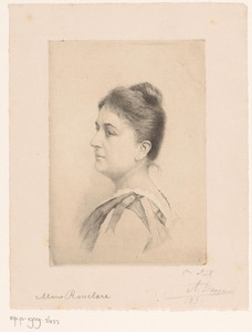 Portret van een onbekende dame, mevrouw Rouclare